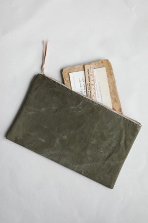 WWII era Salvaged Canvas Utility Pouch