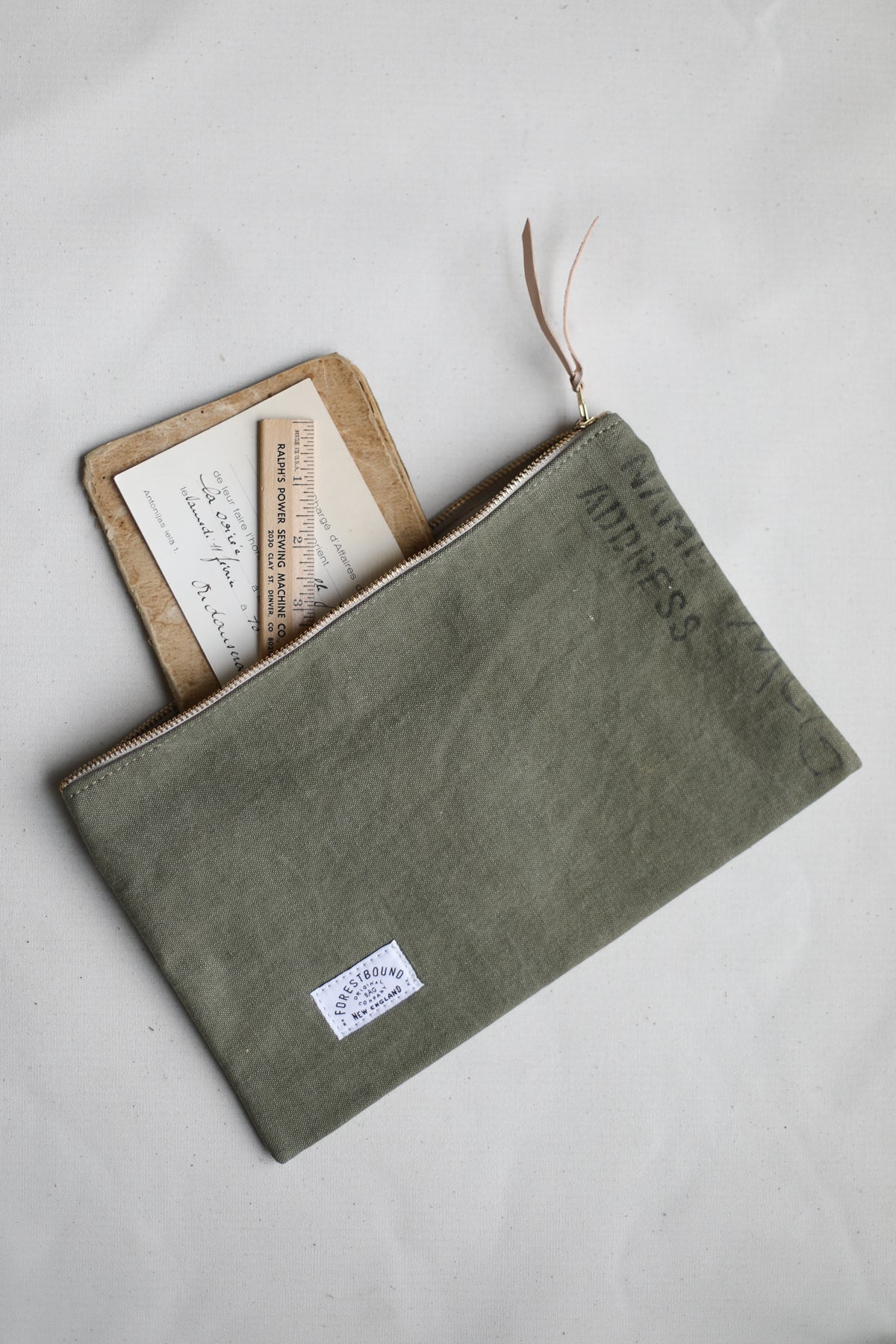 1950's era Salvaged Canvas Utility Pouch
