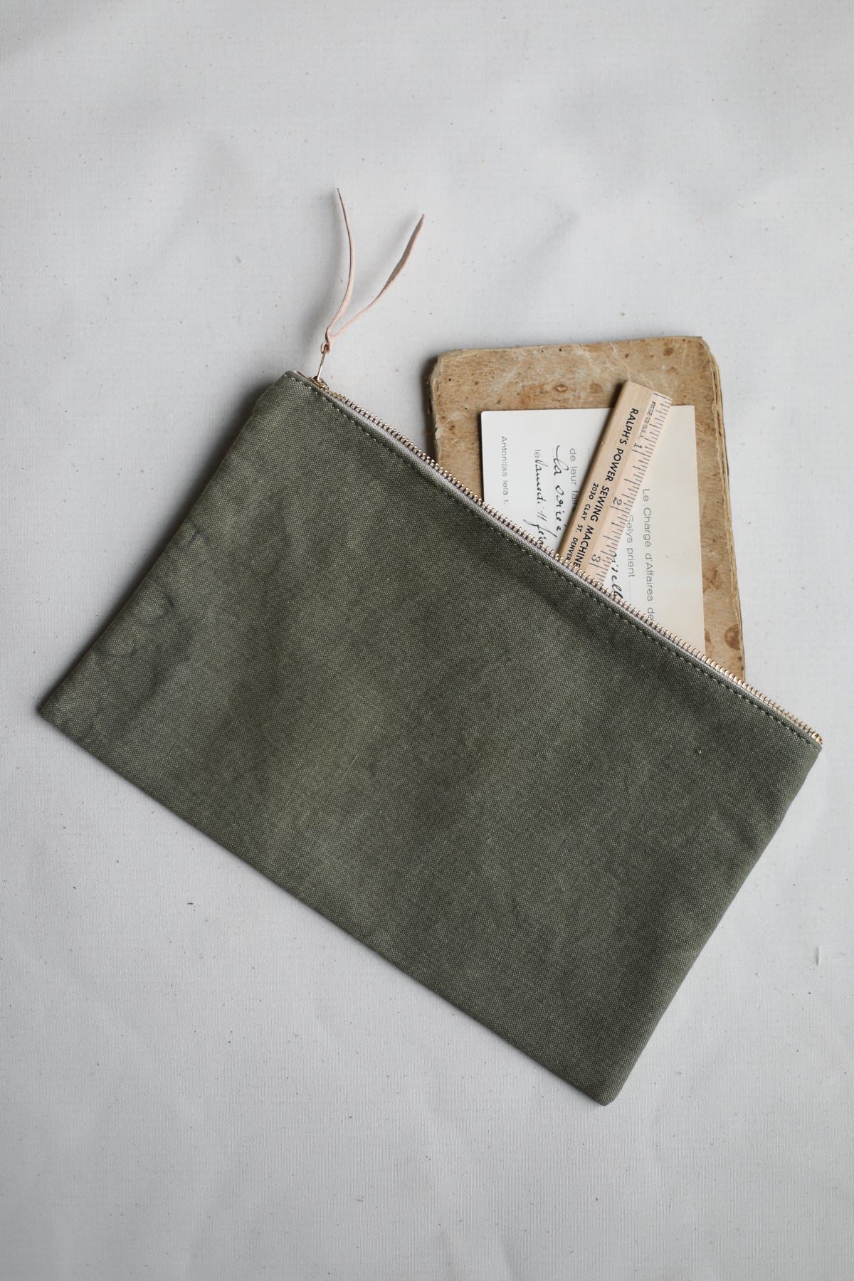 1950's era Salvaged Canvas Utility Pouch
