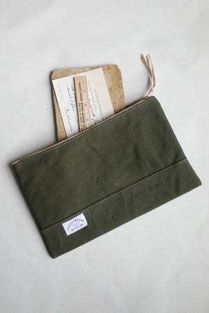 WWII era Salvaged Canvas Utility Pouch