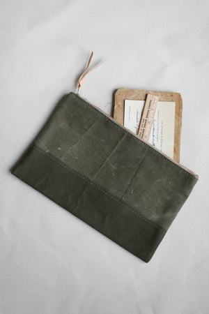 WWII era Salvaged Canvas Utility Pouch