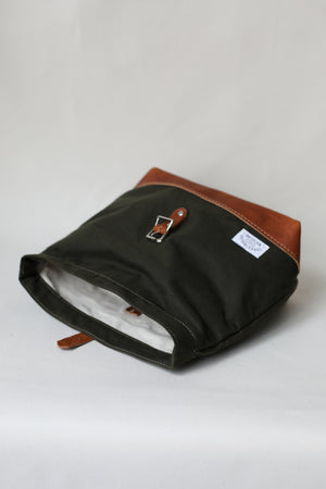 WWII era Salvaged Canvas Roll Top Dopp Kit