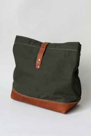 WWII era Salvaged Canvas Roll Top Dopp Kit