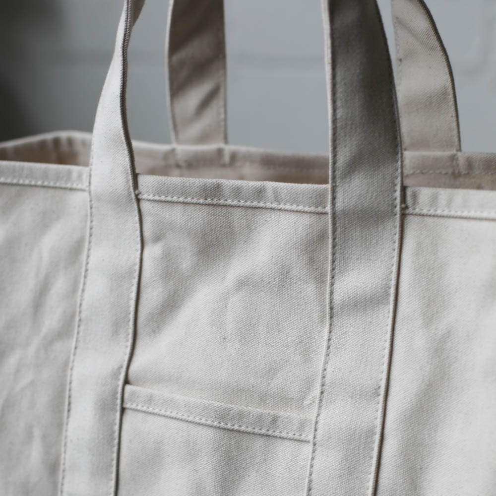 Canvas & Leather Tote Bag - Sample