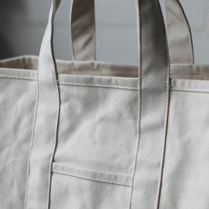 Canvas & Leather Tote Bag - Sample