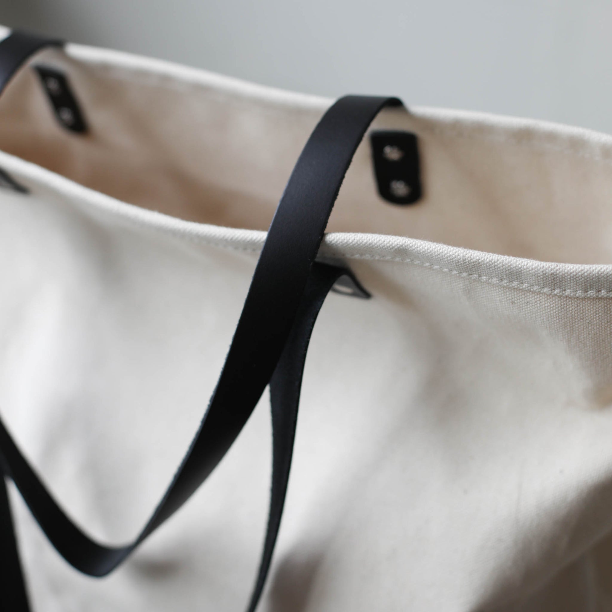 Canvas and Leather Tote Bag - Sample