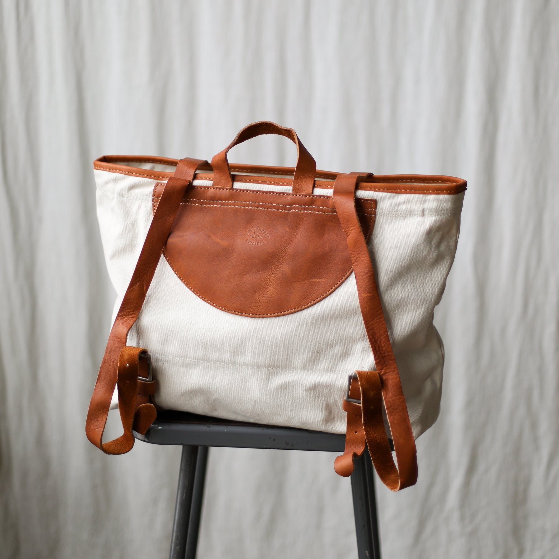 Canvas & Leather Backpack - Sample