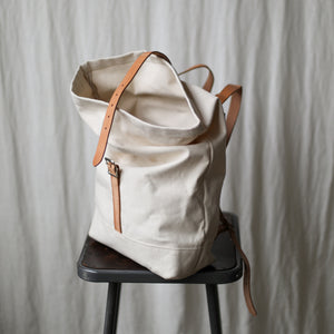Roll Top Canvas Backpack - Sample