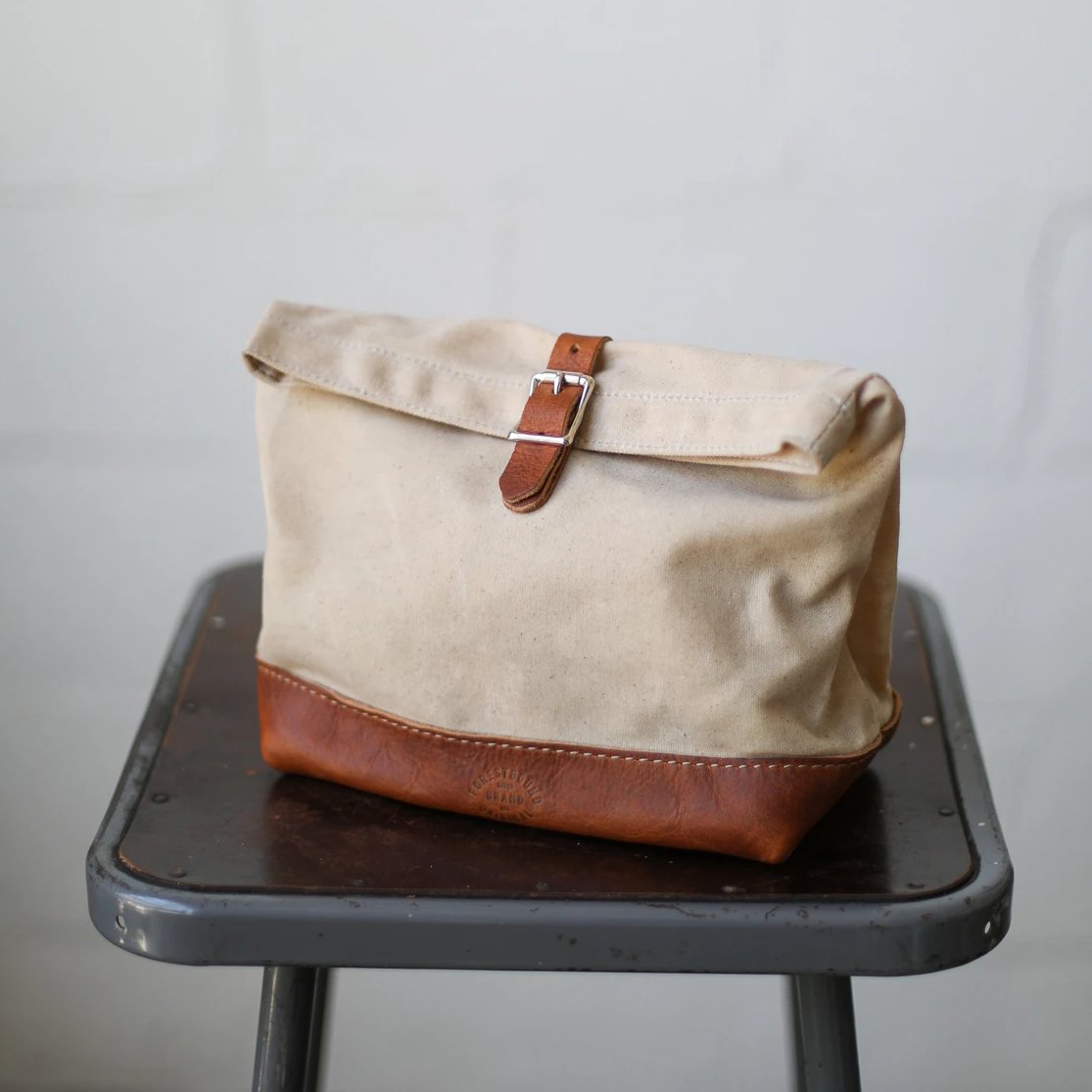 Roll Top Dopp Kit - Waxed Natural