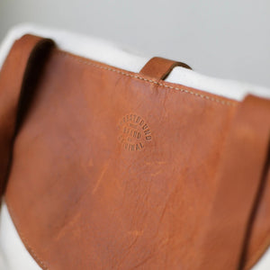 Canvas & Leather Roll Top Backpack