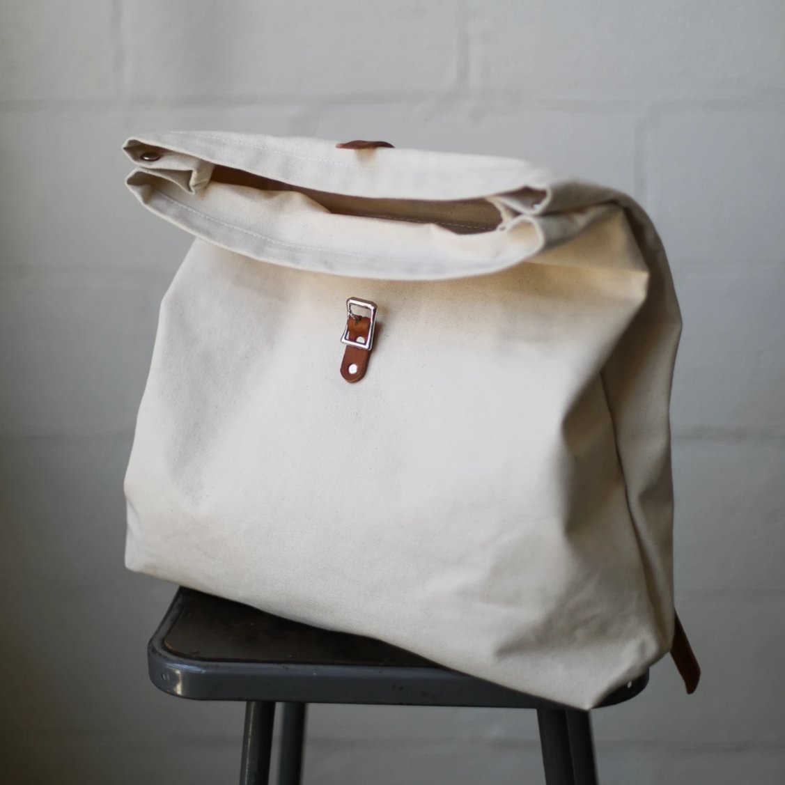 Large Canvas Roll Top Backpack