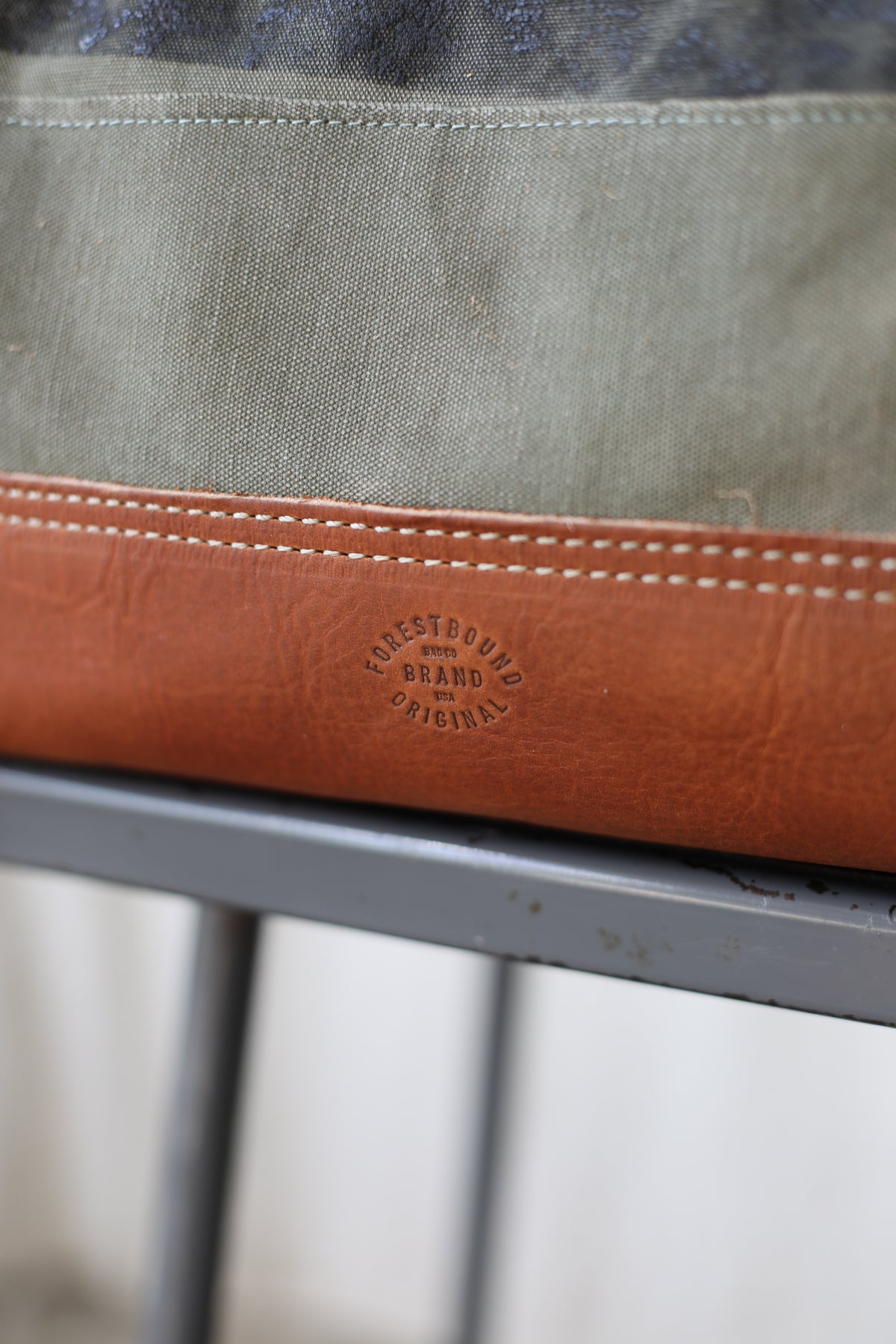 1940's era Salvaged Canvas Carryall