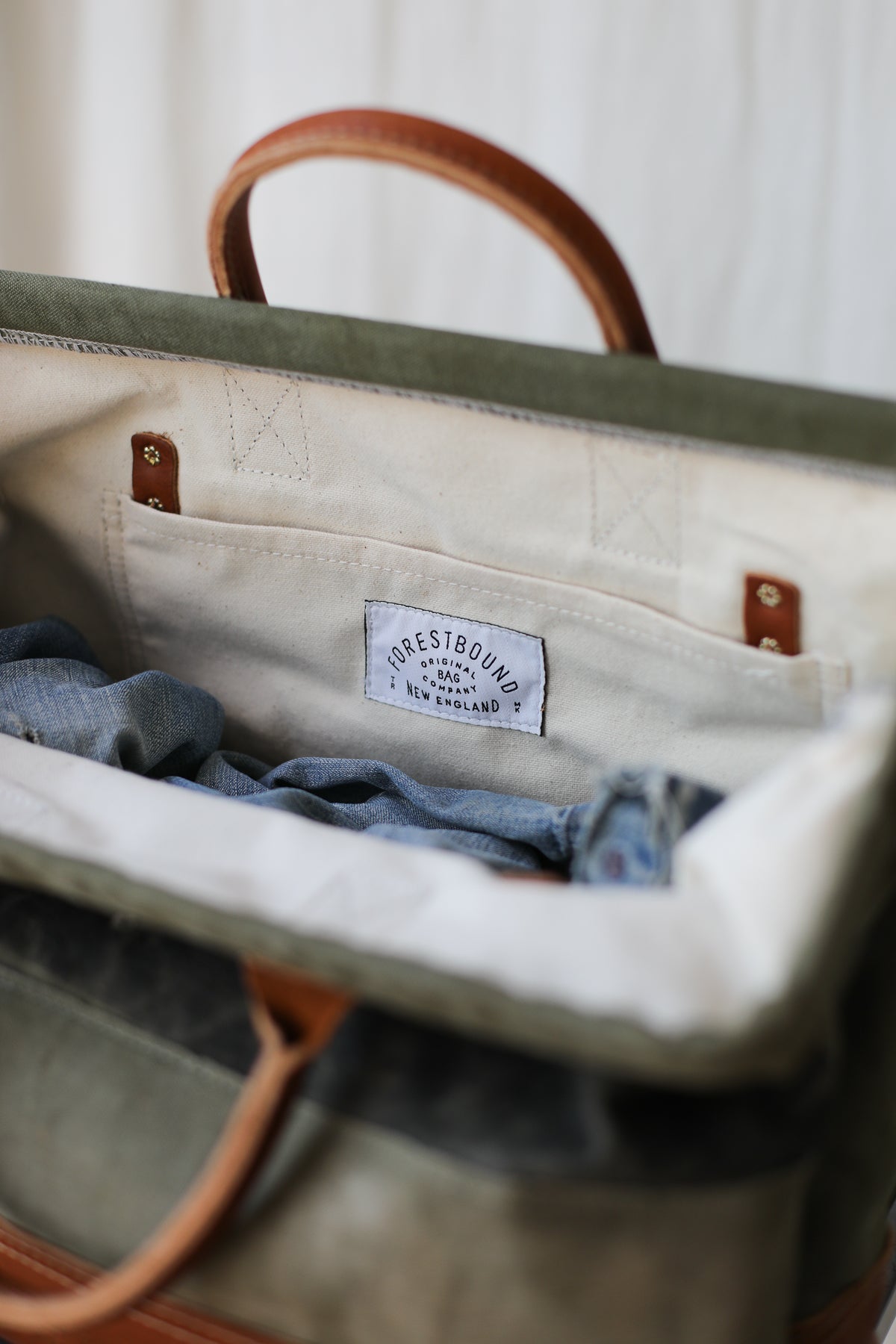 1940's era Salvaged Canvas Carryall