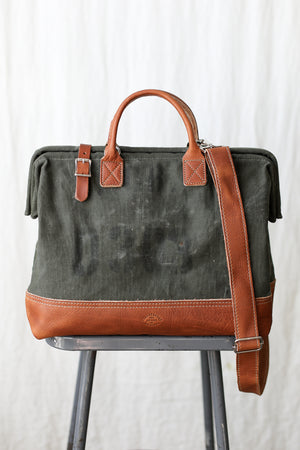 1950's era Salvaged Canvas Carryall