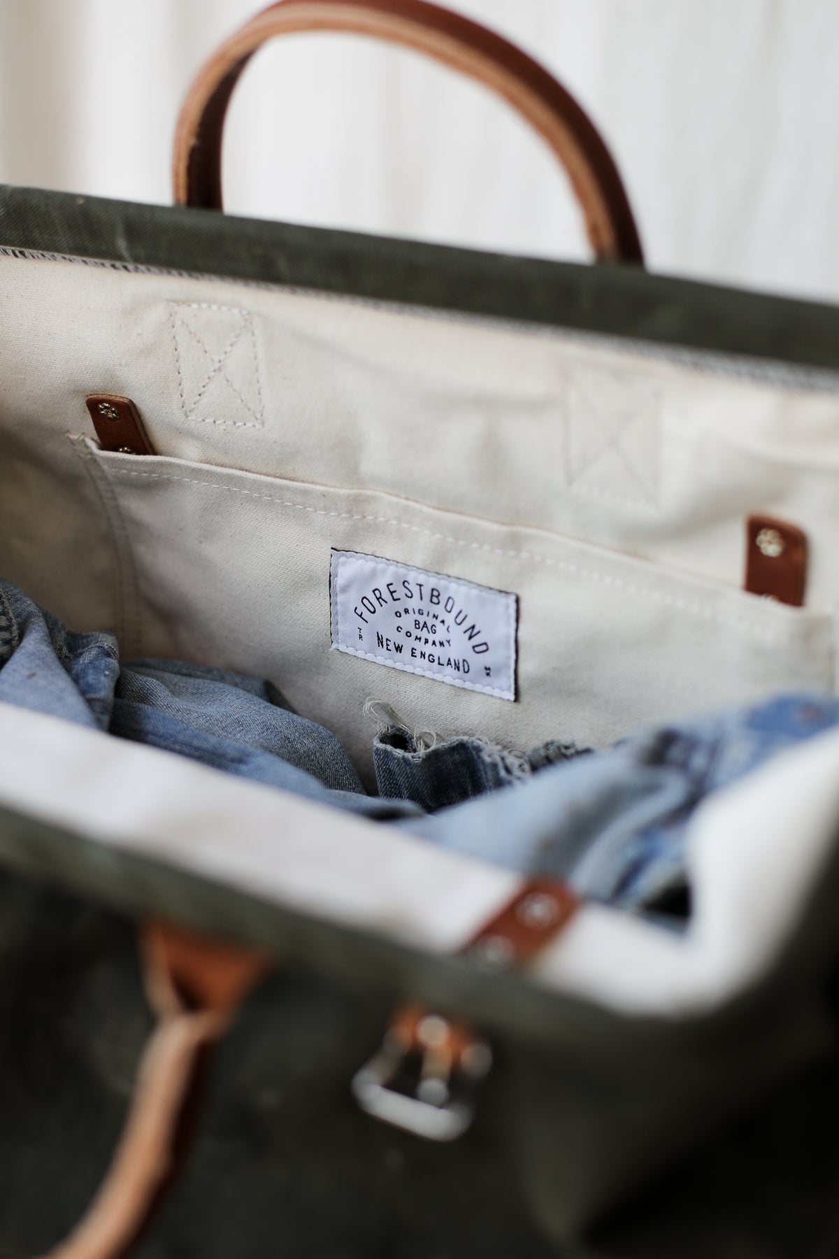 1950's era Salvaged Canvas Carryall