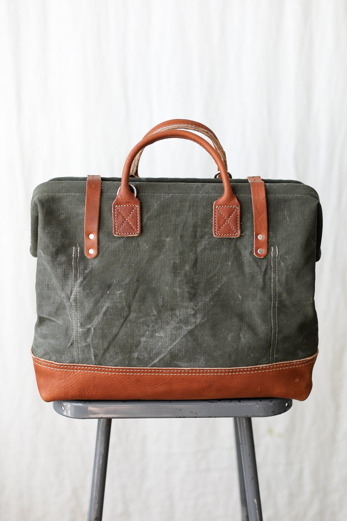 1950's era Salvaged Canvas Carryall