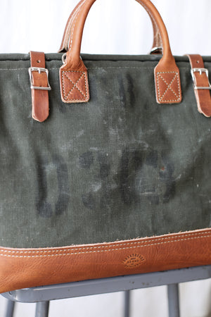 1950's era Salvaged Canvas Carryall