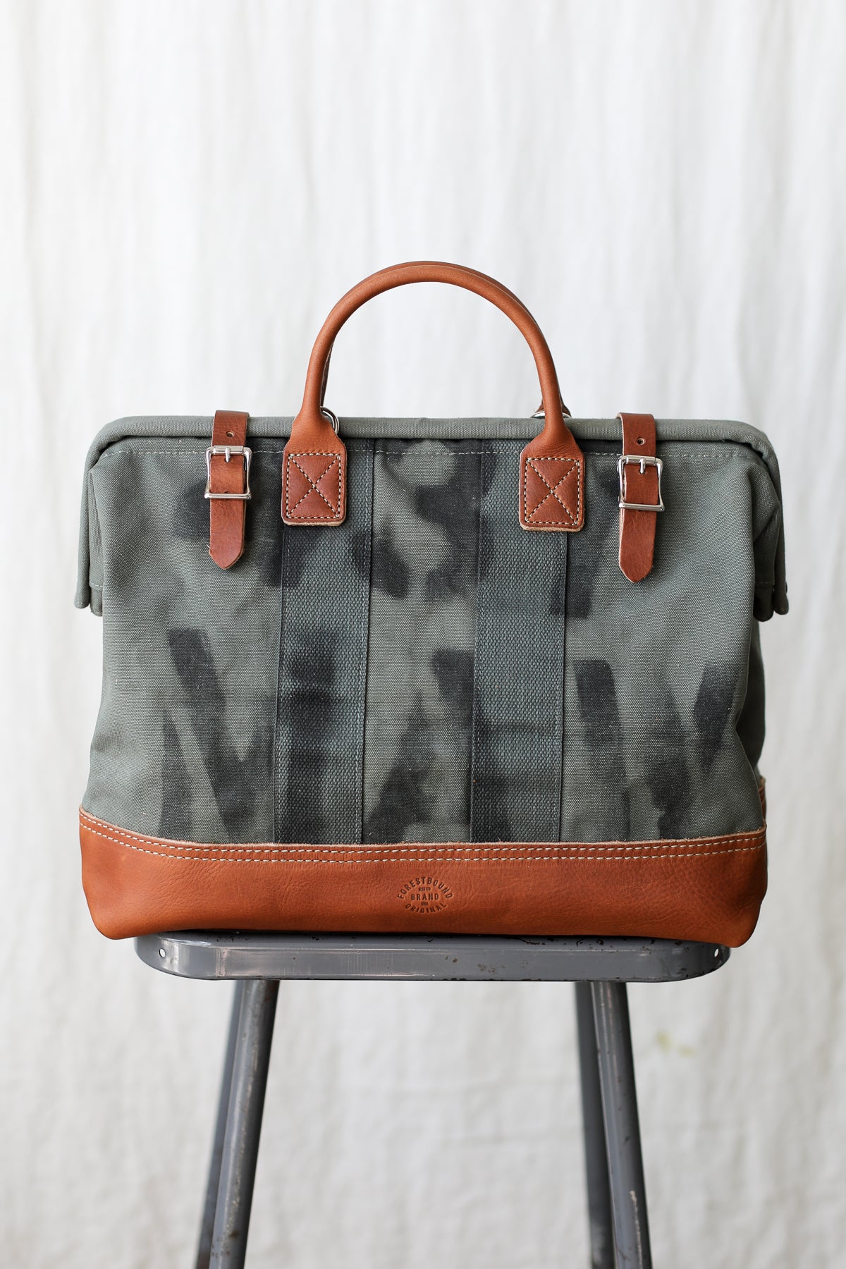 1950's era Salvaged Canvas Carryall