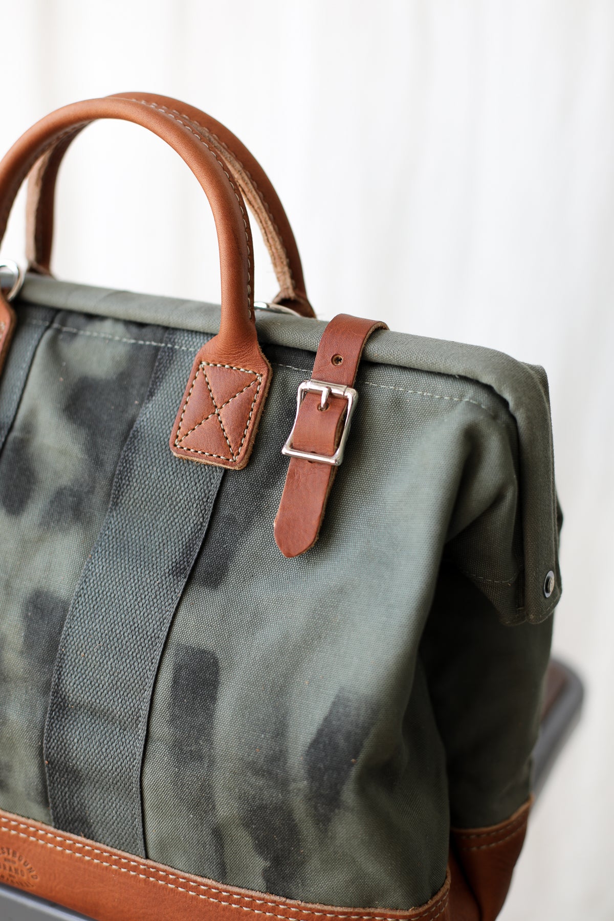 1950's era Salvaged Canvas Carryall