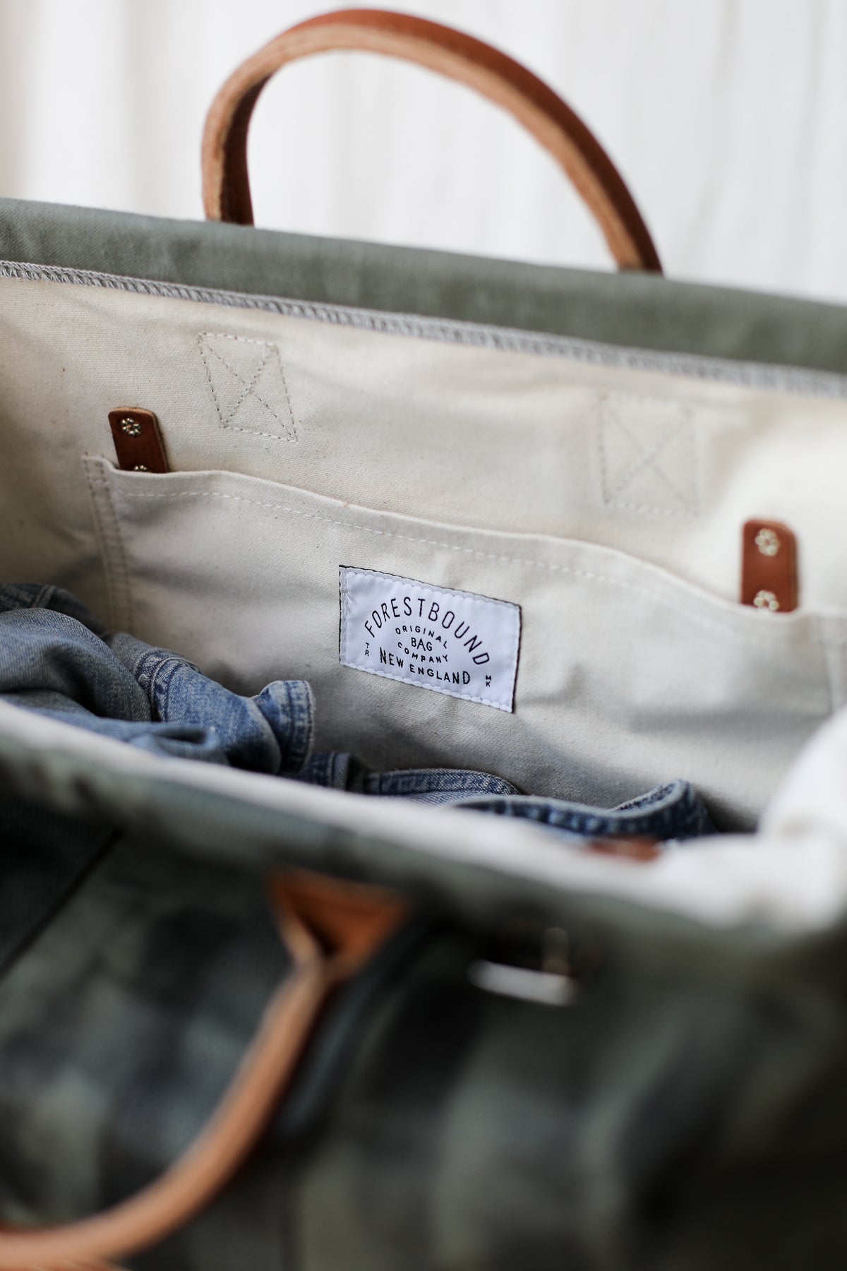 1950's era Salvaged Canvas Carryall