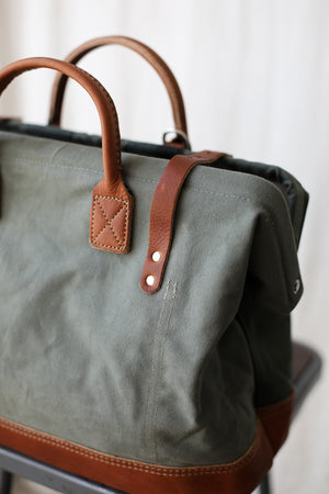 1950's era Salvaged Canvas Carryall