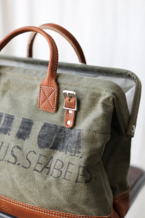 1940's era Seabees Salvaged Canvas Carryall
