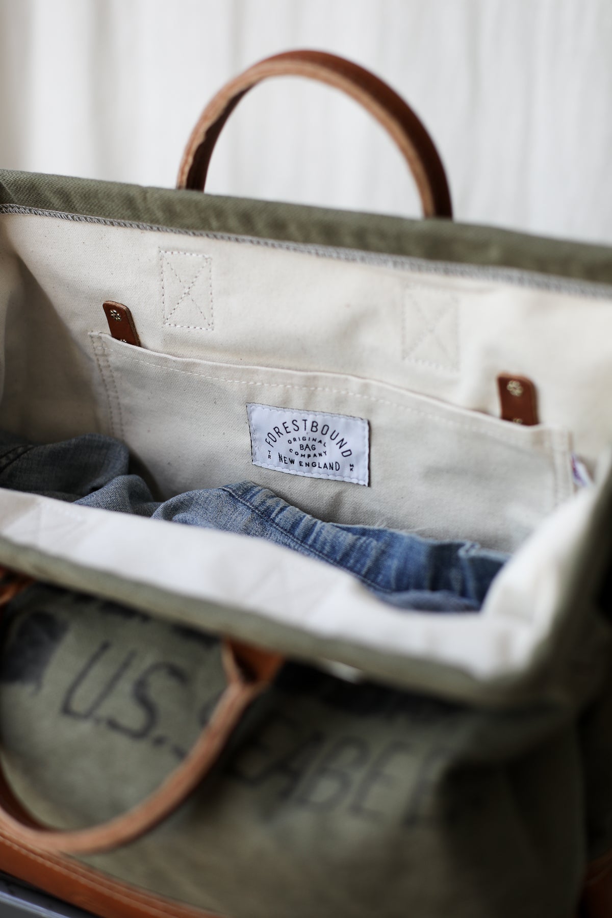 1940's era Seabees Salvaged Canvas Carryall