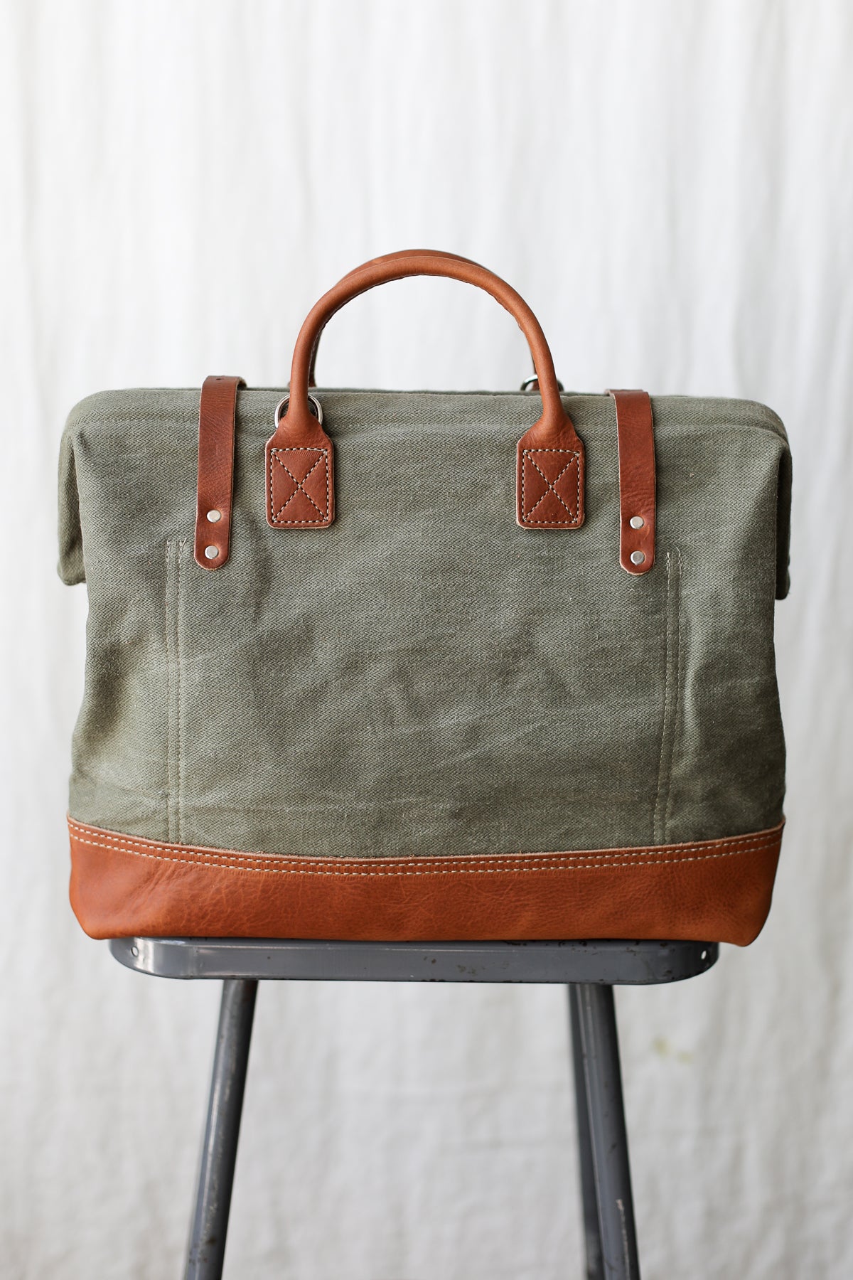 1940's era Seabees Salvaged Canvas Carryall