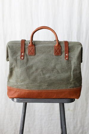 1940's era Seabees Salvaged Canvas Carryall