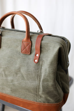 1940's era Seabees Salvaged Canvas Carryall
