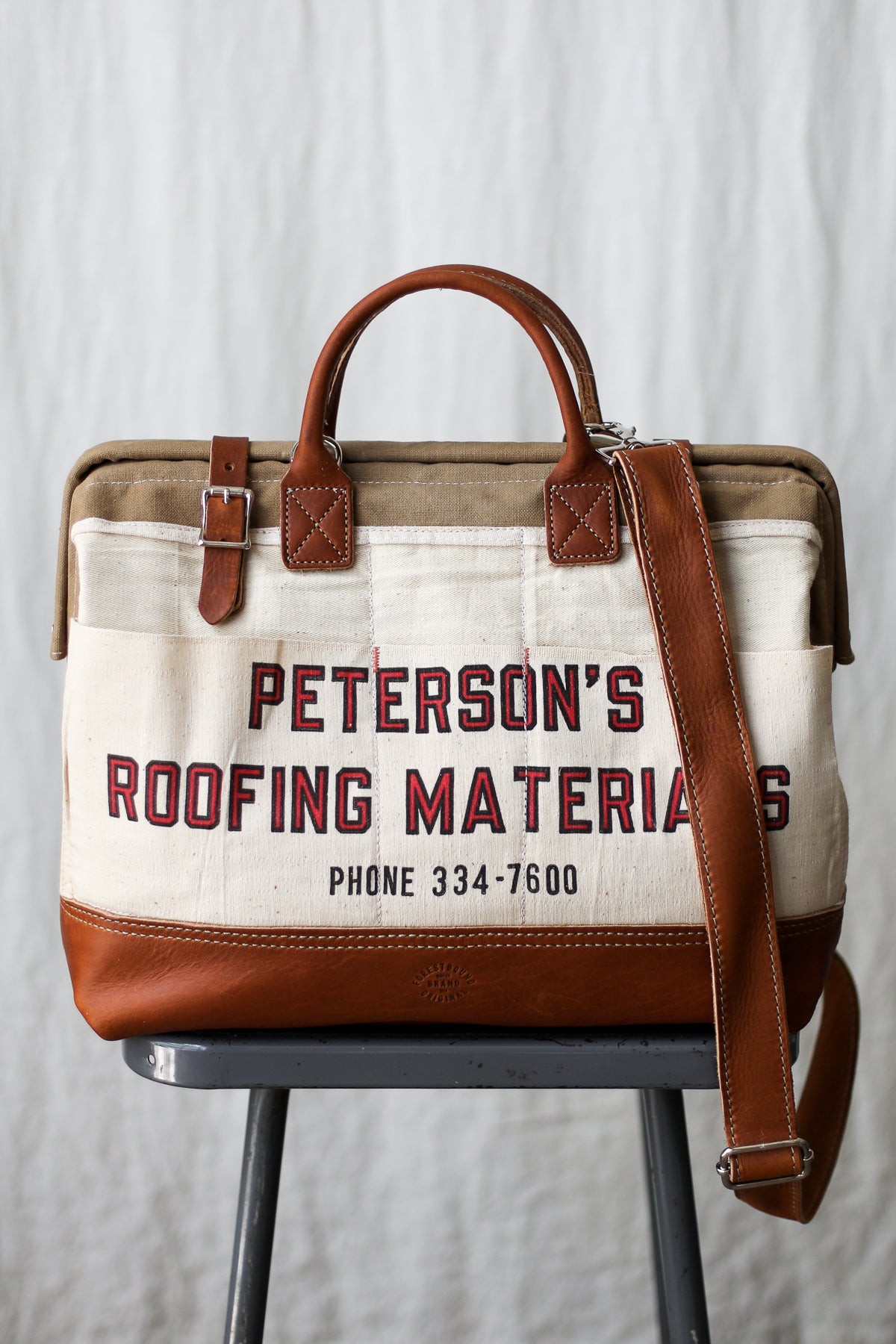 1940's era Salvaged Canvas & Work Apron Carryall