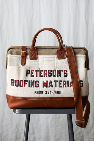 1940's era Salvaged Canvas & Work Apron Carryall