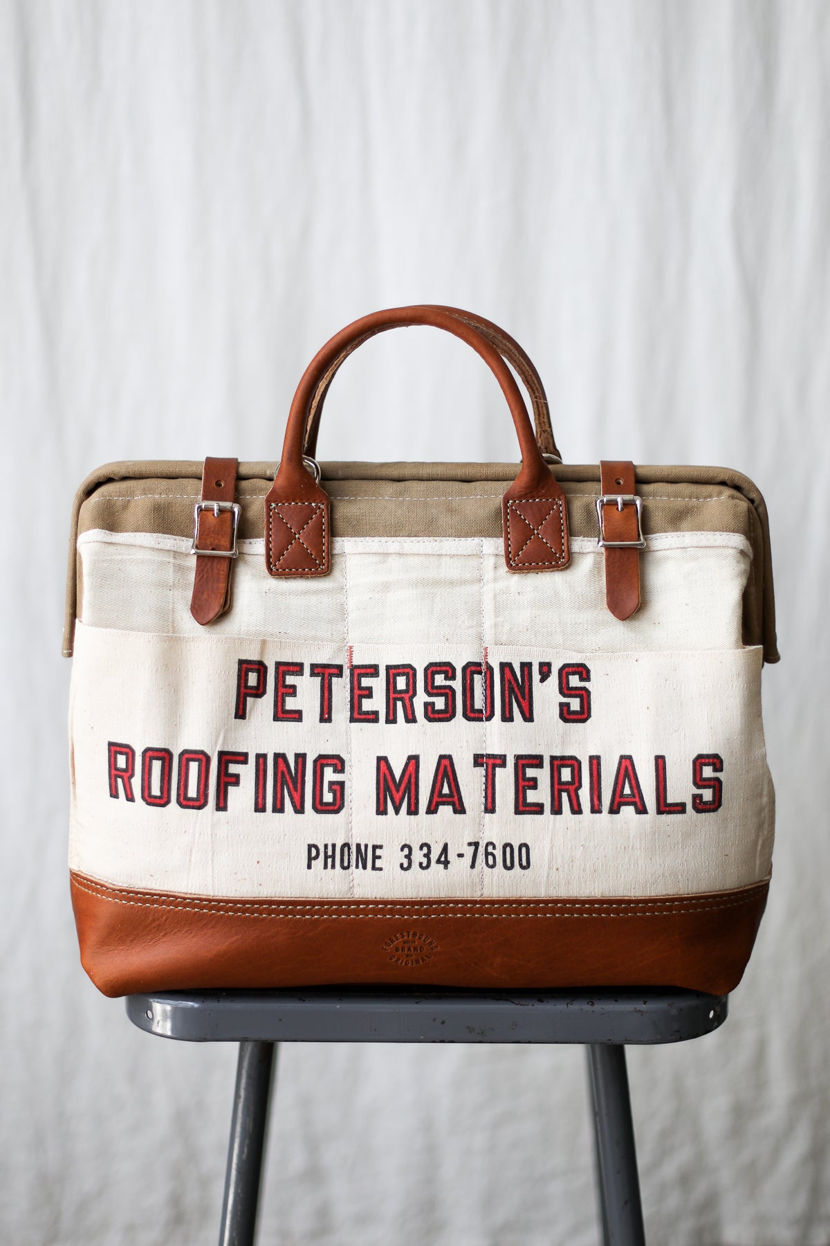 1940's era Salvaged Canvas & Work Apron Carryall