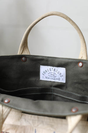 1940's era Salvaged Canvas Carryall