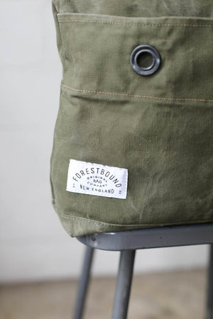 WWII era Salvaged Canvas Tote Bag