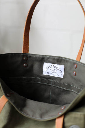 WWII era Salvaged Canvas Tote Bag