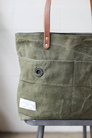 WWII era Salvaged Canvas Tote Bag