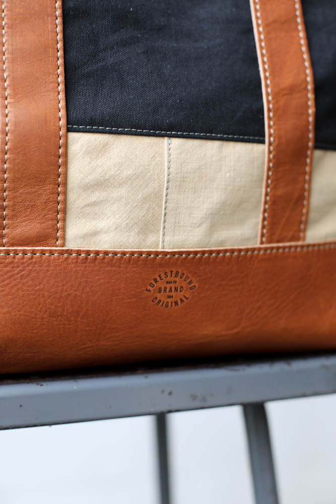 1960's era Salvaged Canvas Tote Bag