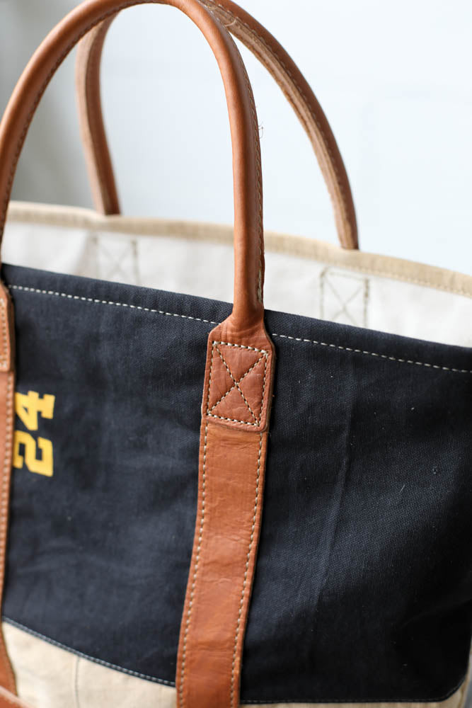 1960's era Salvaged Canvas Tote Bag