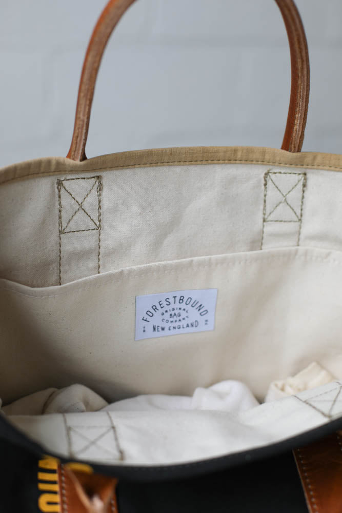 1960's era Salvaged Canvas Tote Bag