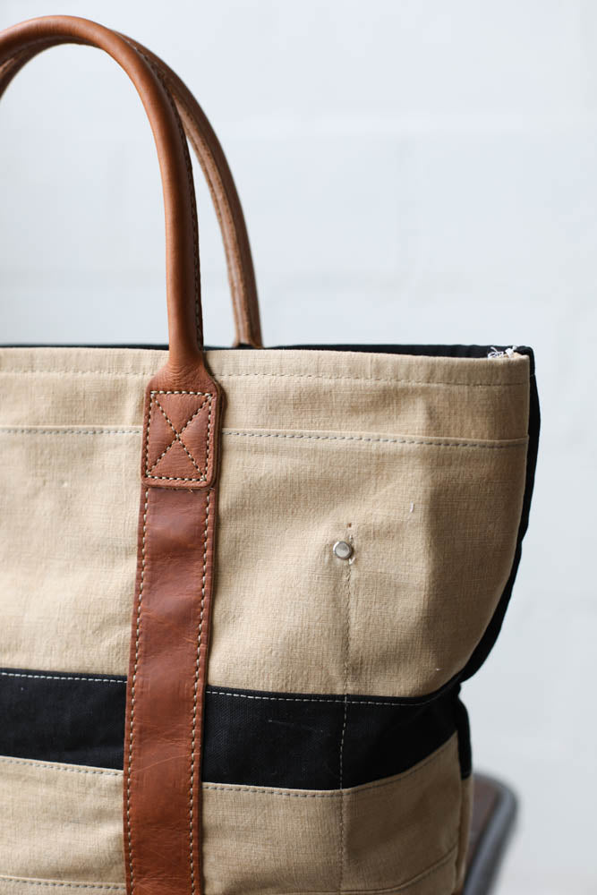 1960's era Salvaged Canvas Tote Bag