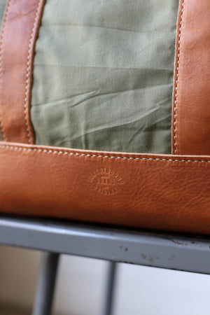 WWII era Salvaged Canvas Tote Bag