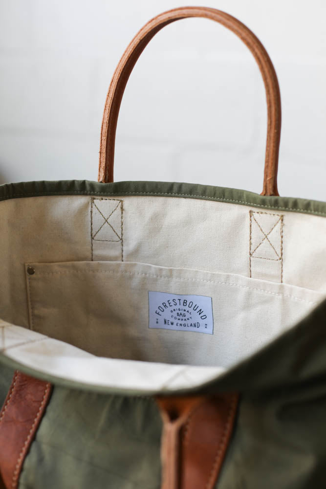 WWII era Salvaged Canvas Tote Bag