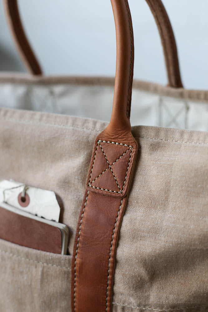 1950's era Salvaged Canvas Tote Bag
