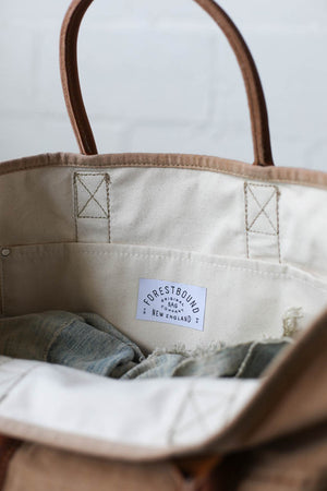 1950's era Salvaged Canvas Tote Bag