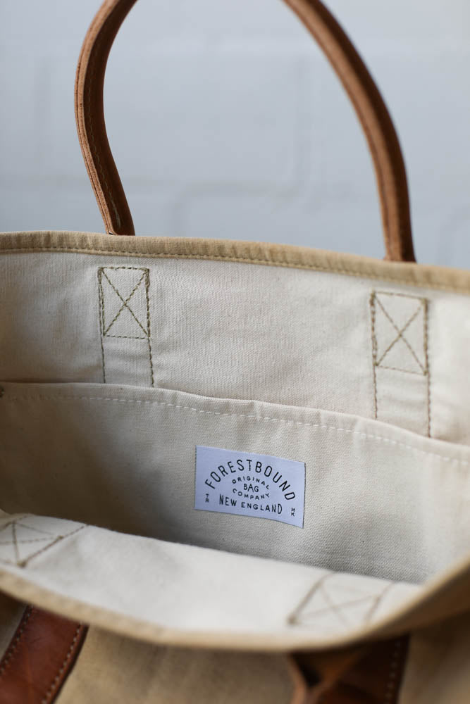 1940's era Salvaged Canvas Tote Bag