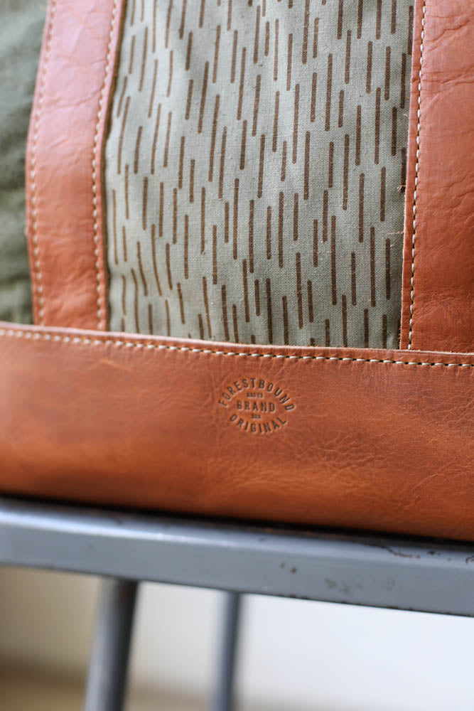 WWII era Salvaged Canvas & Camo Tote Bag