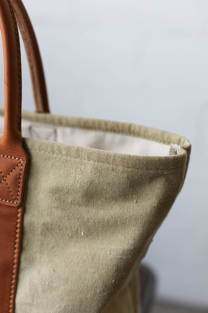 WWII era Salaged Canvas Tote Bag