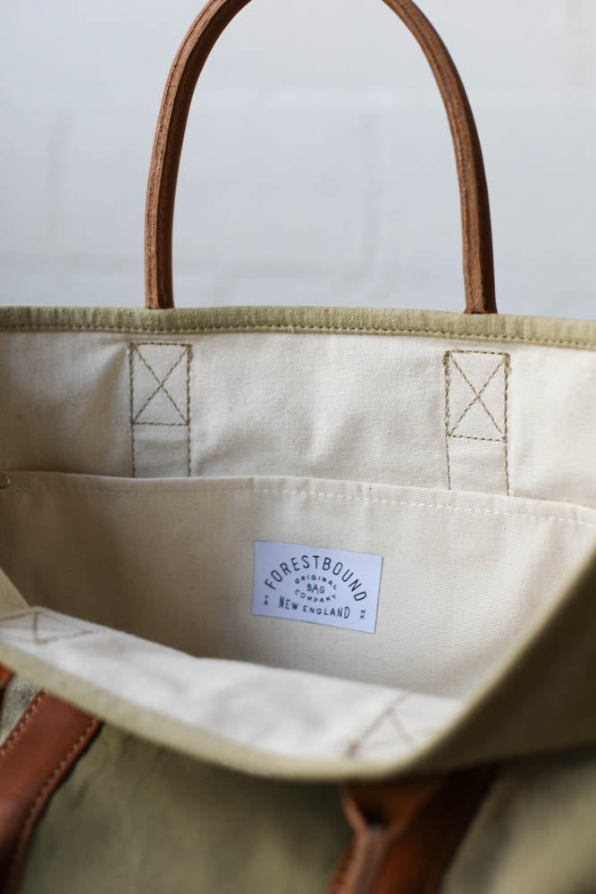 WWII era Salaged Canvas Tote Bag