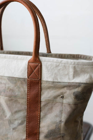 WWII era Salvaged Canvas & Camo Tote Bag